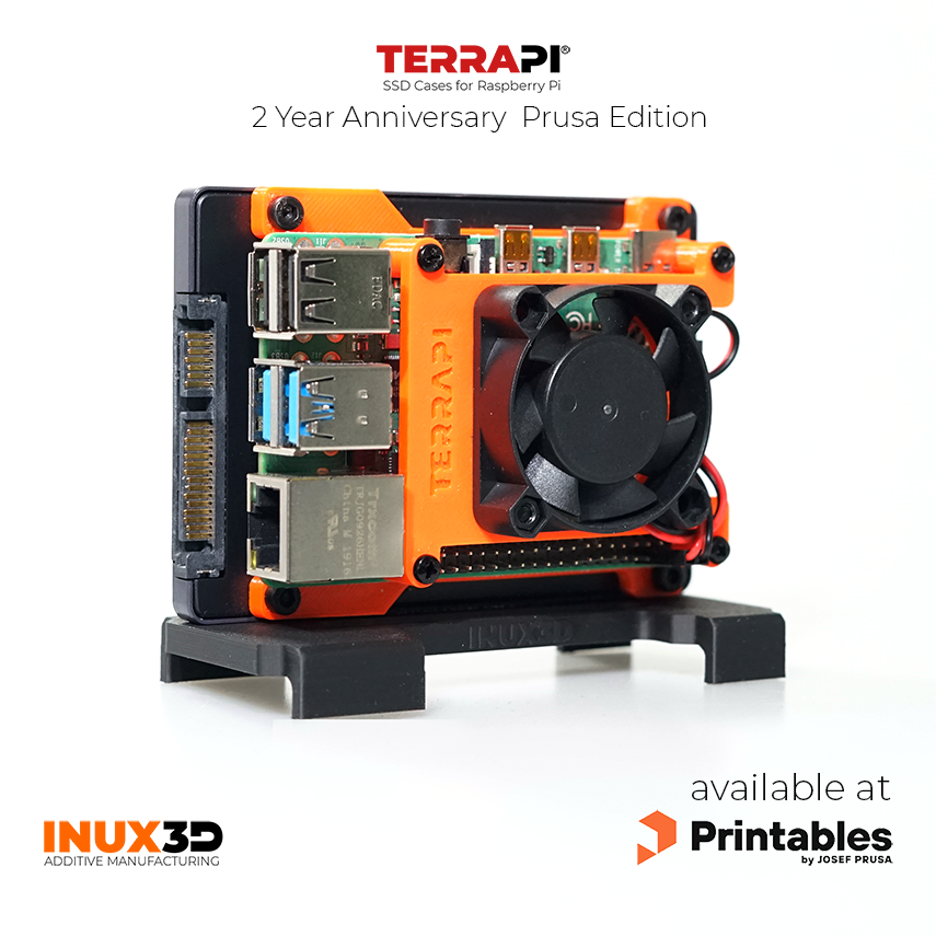 TerraPi Raspberry Pi SSD Case / RPi NAS Server Case with Fan Mount